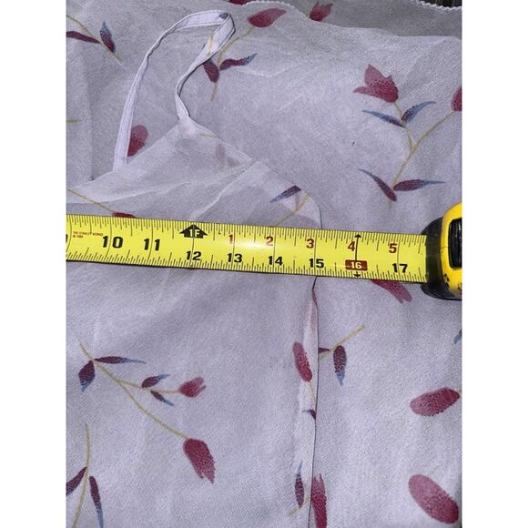 Tulips 90s Vintage Slip Purple Midi dress lavender S Flower Spring Floral Y2K - Picture 8 of 11